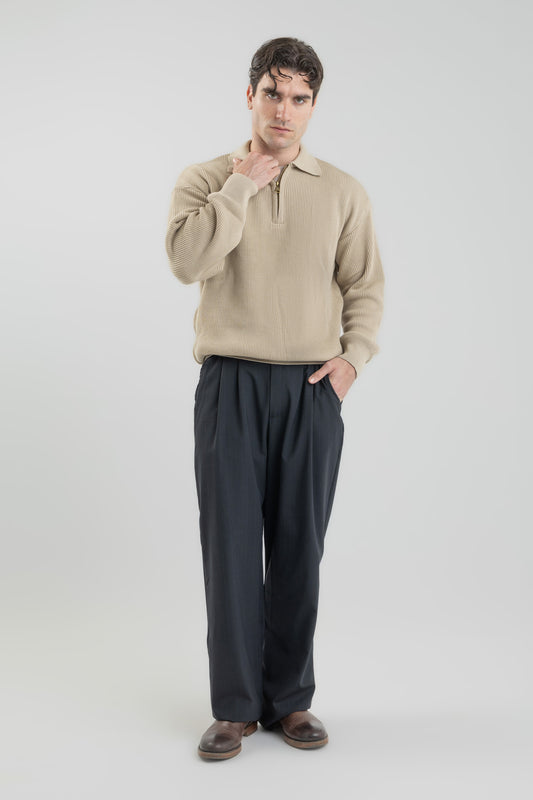 Quarter-Zip Knit Pullover