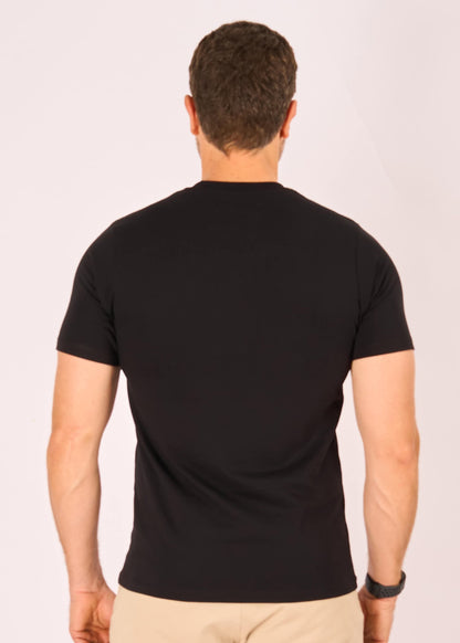 Black  V-Neck T-Shirt