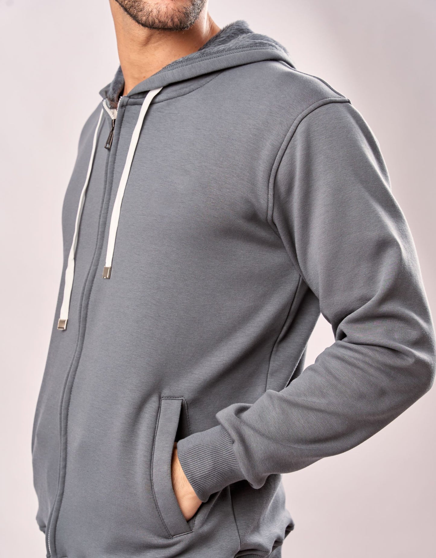 Unisex Fur Zipper