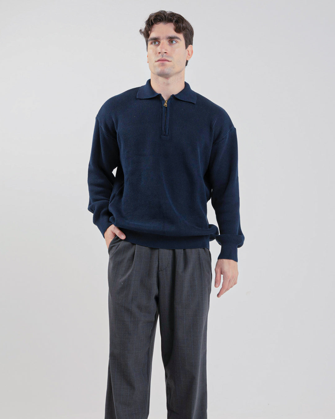 新品　BACK TUCK KNIT Men's Maverick Waffle Knit Quarter Zip Pullover – Storm Creek