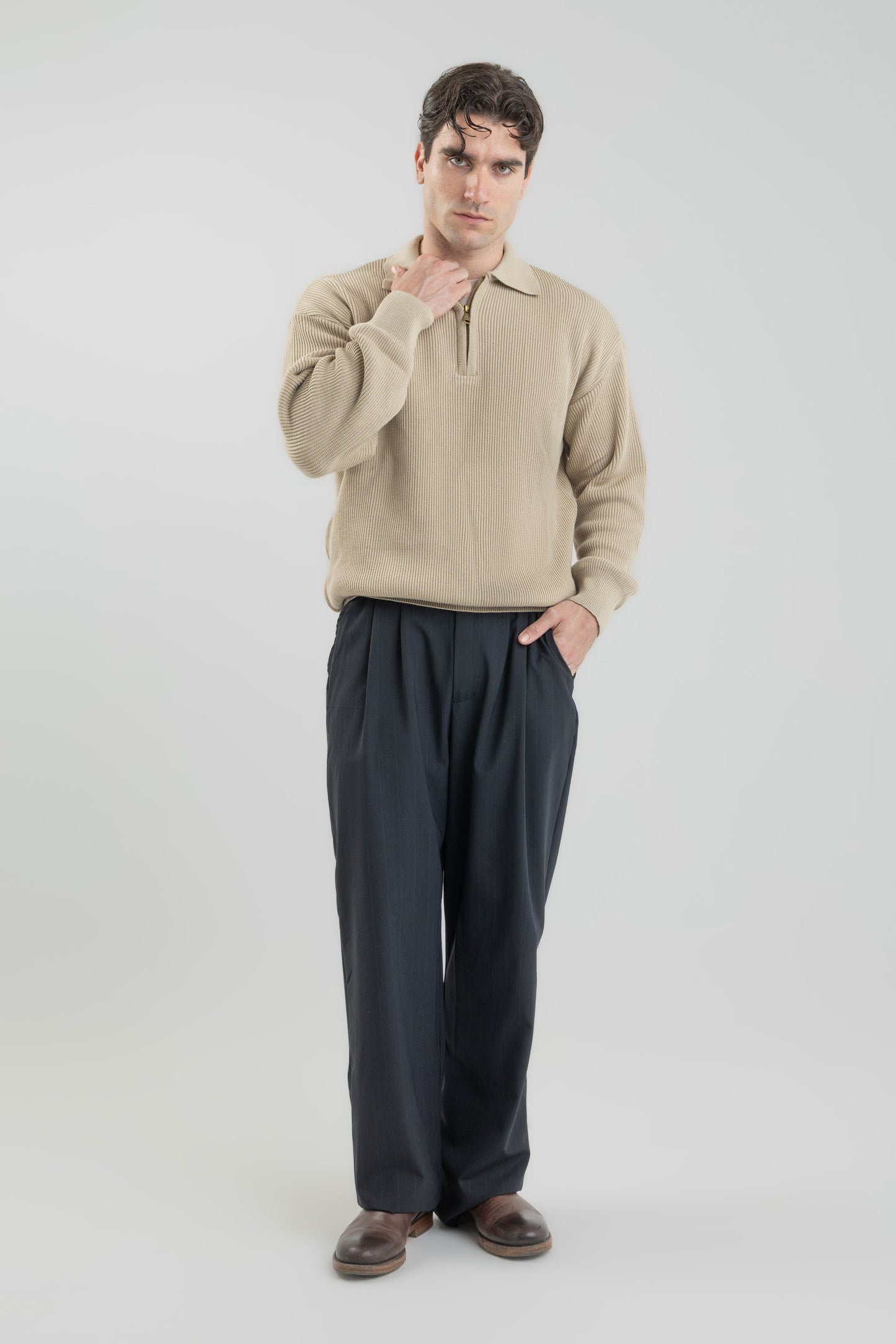 Quarter-Zip Knit Pullover