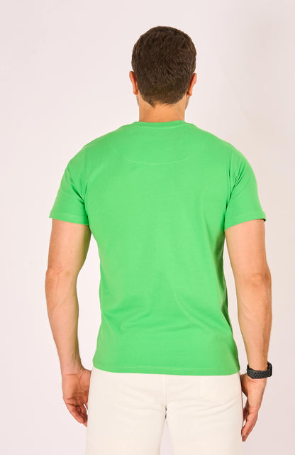 Bright Green pocket  Crewneck T-Shirt