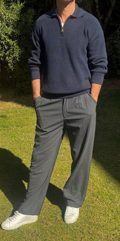 Quarter-Zip Knit Pullover